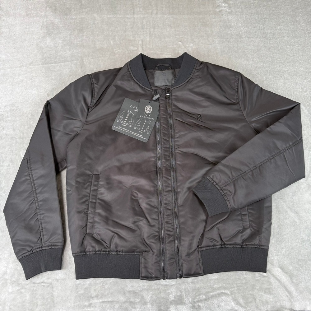 Cadogan Airex 2.0 Nylon Bomber Jacket Mens Large Black w/ Extension New NWT